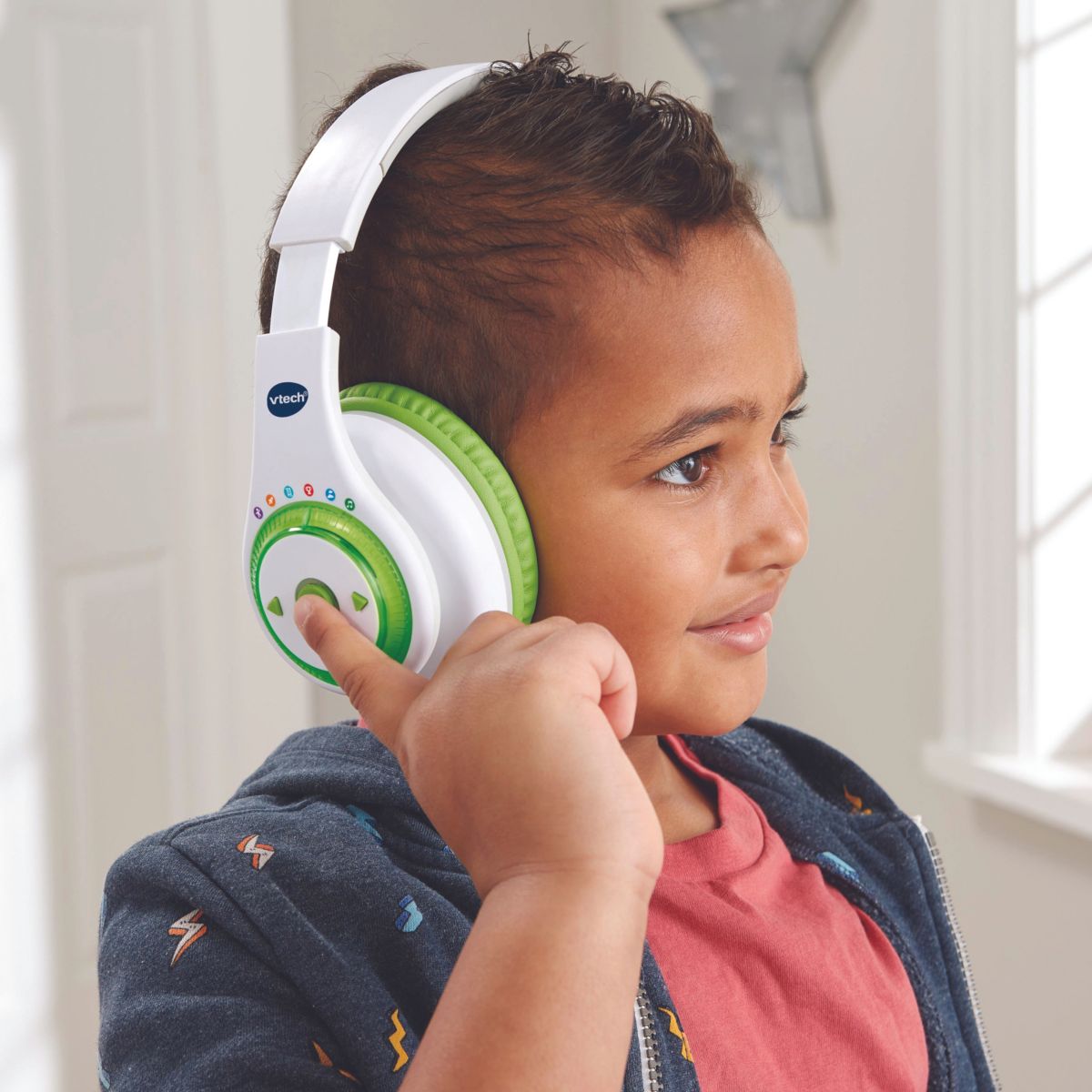 Casque KidiPods Max -Mon casque interactif 7en1 blanc, VTECH