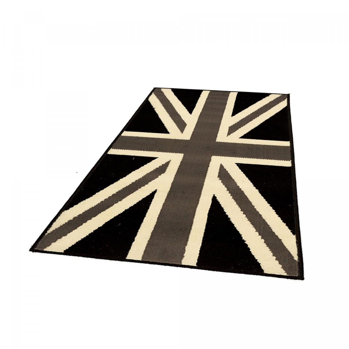 Tapis enfant tissé LYN1 UNIONJACK gris, UN AMOUR DE TAPIS