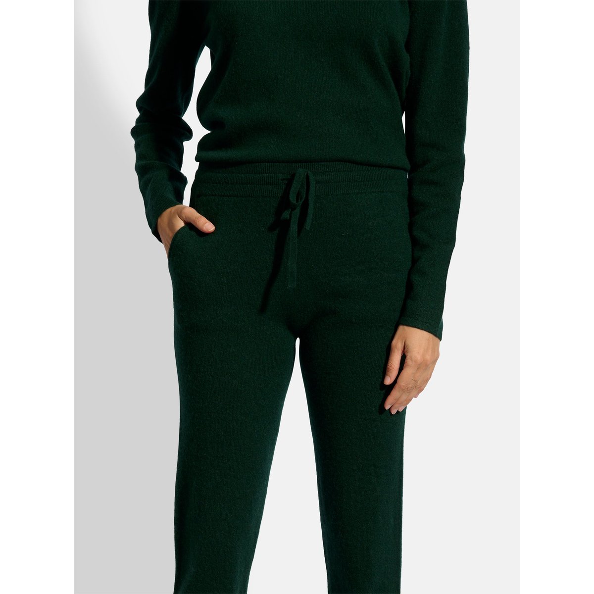 Jogging Cyprès Wendy vert foncé, JUST CASHMERE