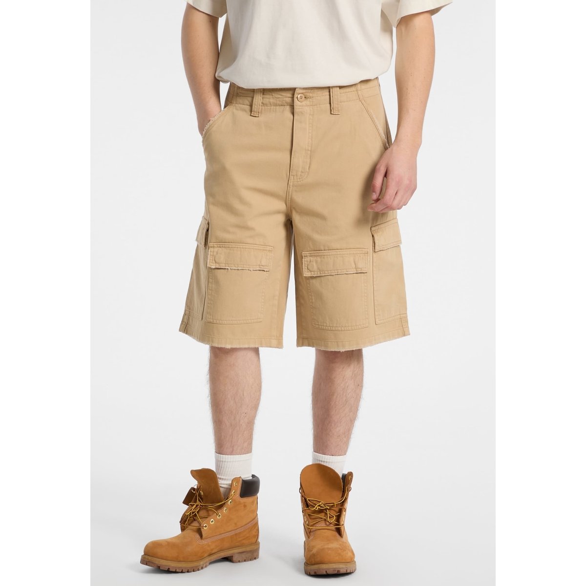 Short Cargo En Twill marron, GUESS