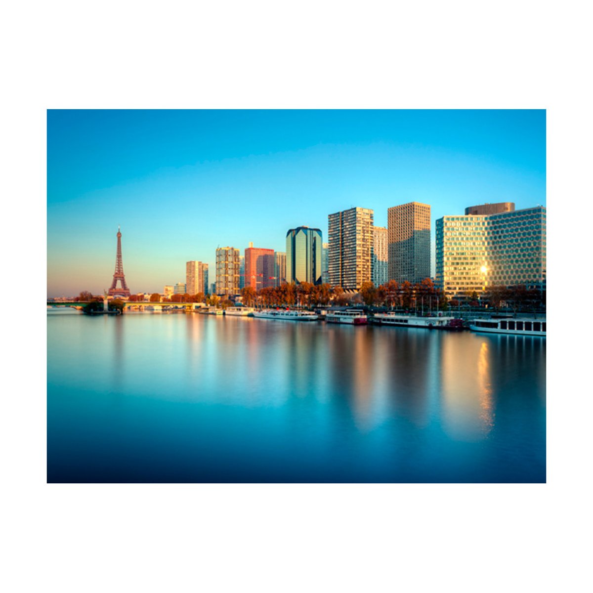 Papier peint intissé panoramique Ville et Architecture Paris - centre d'affaires multicouleur, EDEN