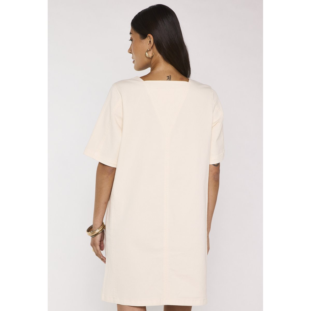Robe droite à manches courtes en coton mélangé BALSA creme, Maison 123