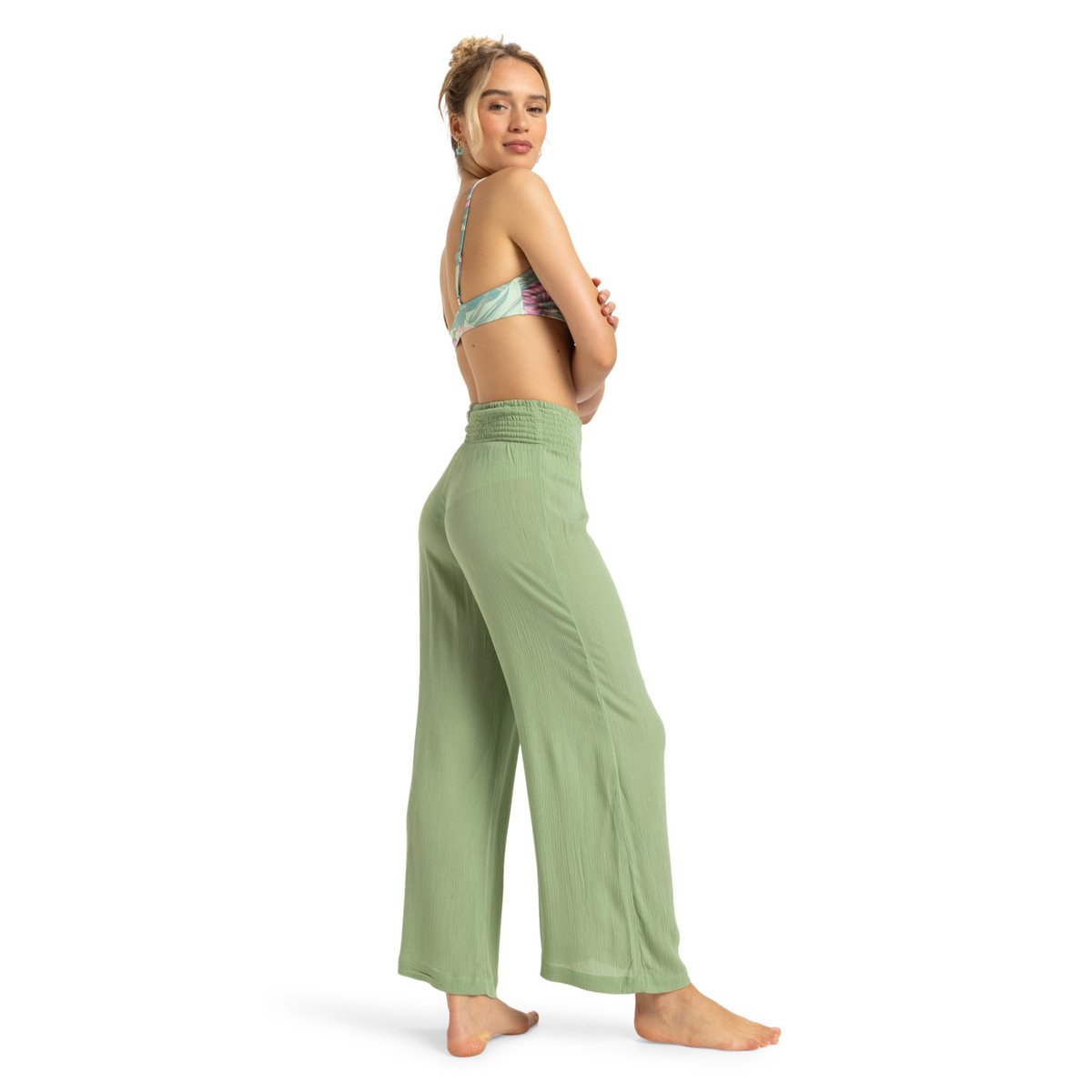 Pantalon léger ALONG THE BEACH. vert basil, ROXY