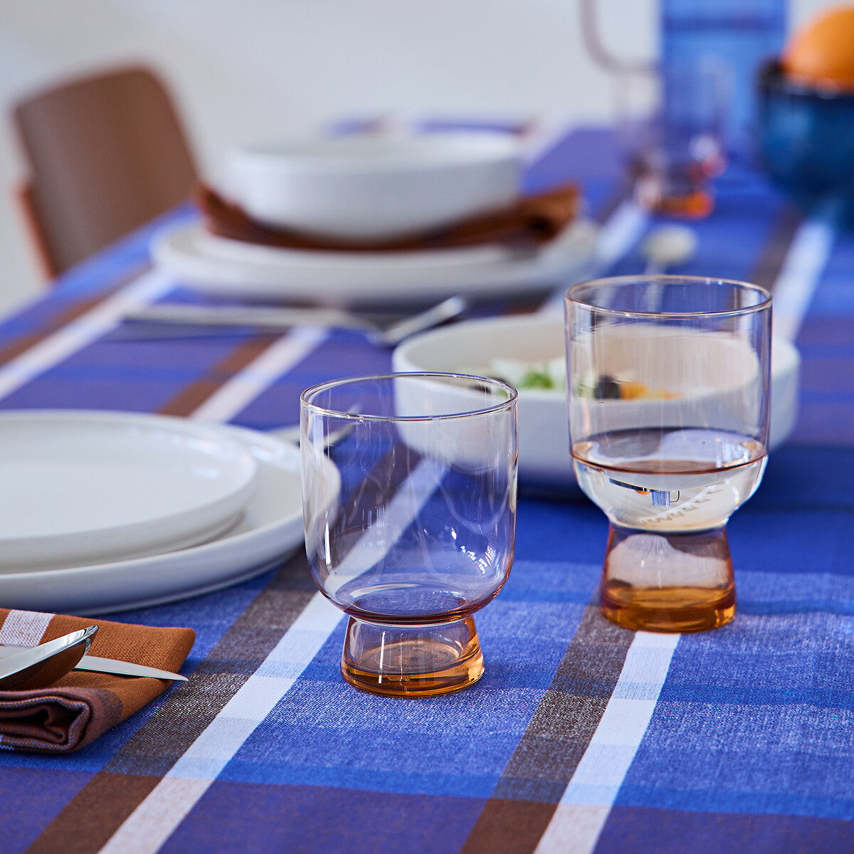 Lot de 4 verres à eau colorés, Helly pêche clair, LA REDOUTE INTERIEURS