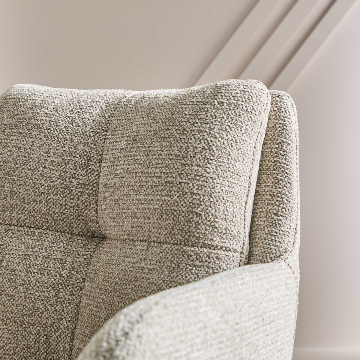 Chaise Bridge avec pieds en bois massif L61 cm - DANTE beige, SIGNATURE