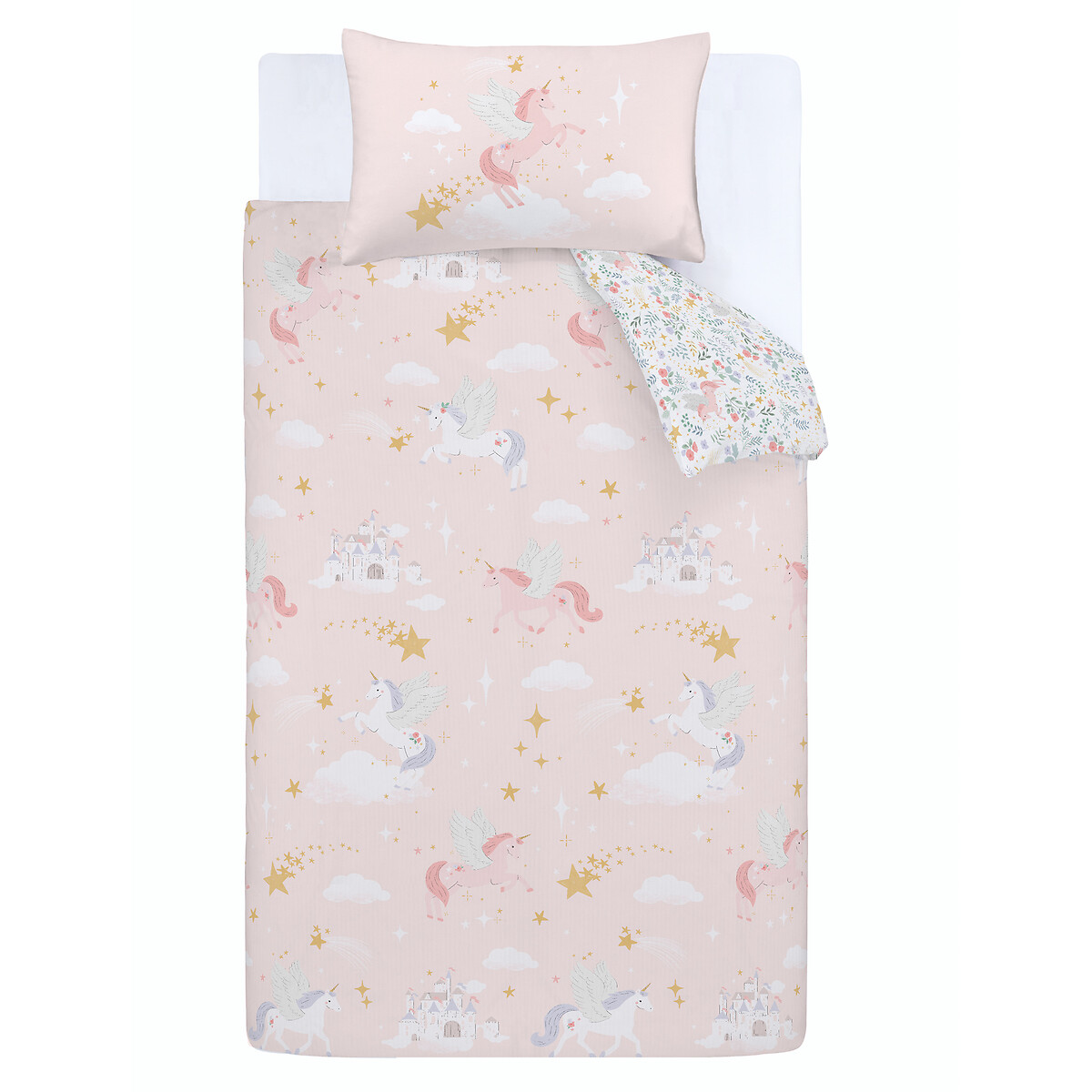 Fairytale Unicorn Duvet Cover and Pillowcase Set pink, CATHERINE LANSFIELD