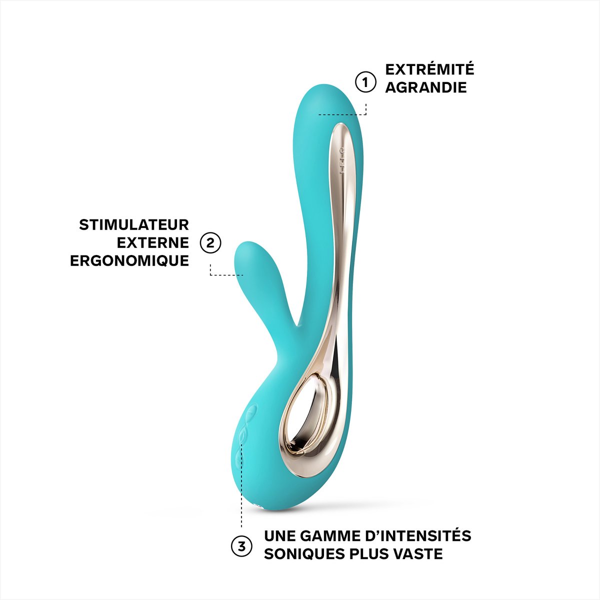 Stimulateur Clitoridien et Vibromasseur Point G Rabbit, SORAYA 2 aqua, LELO