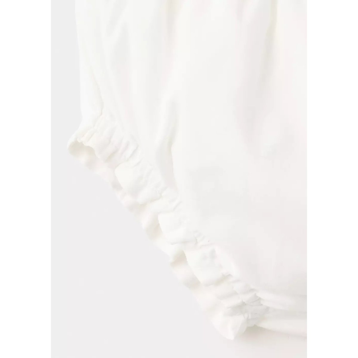 Shorts coton détails froncés blanc cassé, MANGO BABY