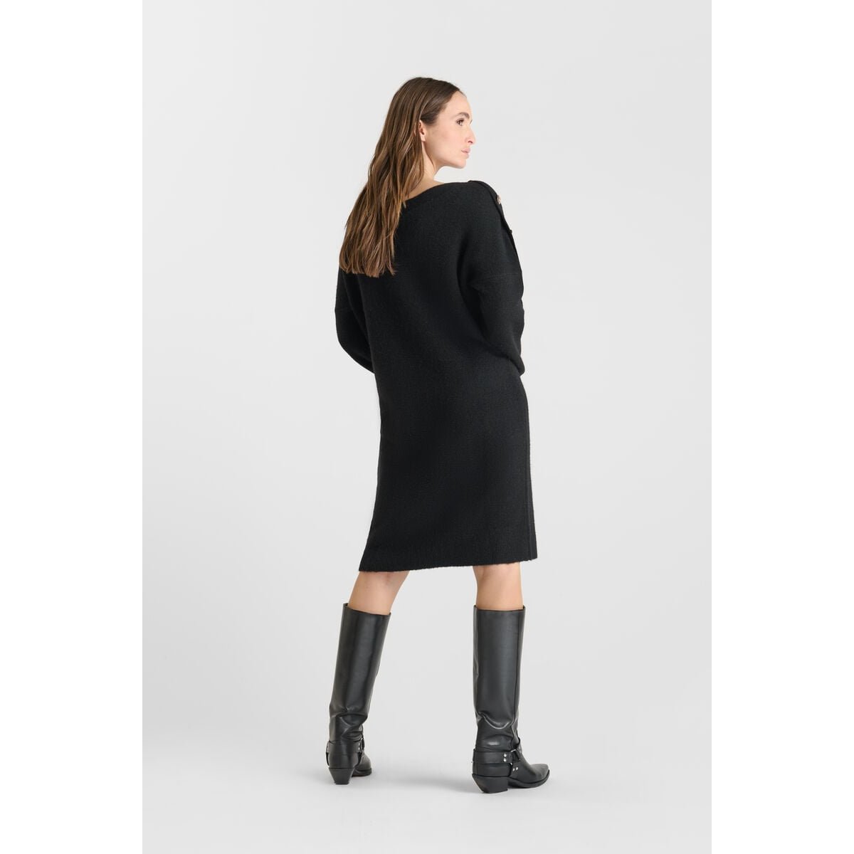 Robe droite CARMENA black, LE TEMPS DES CERISES