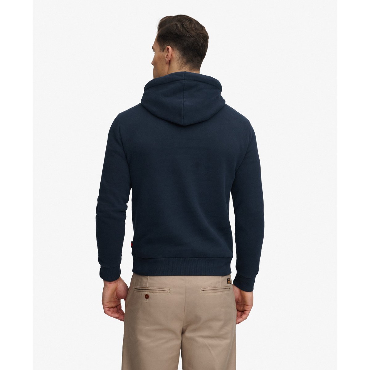 Sweat à capuche Stacked bleu marine éclipse, SUPERDRY