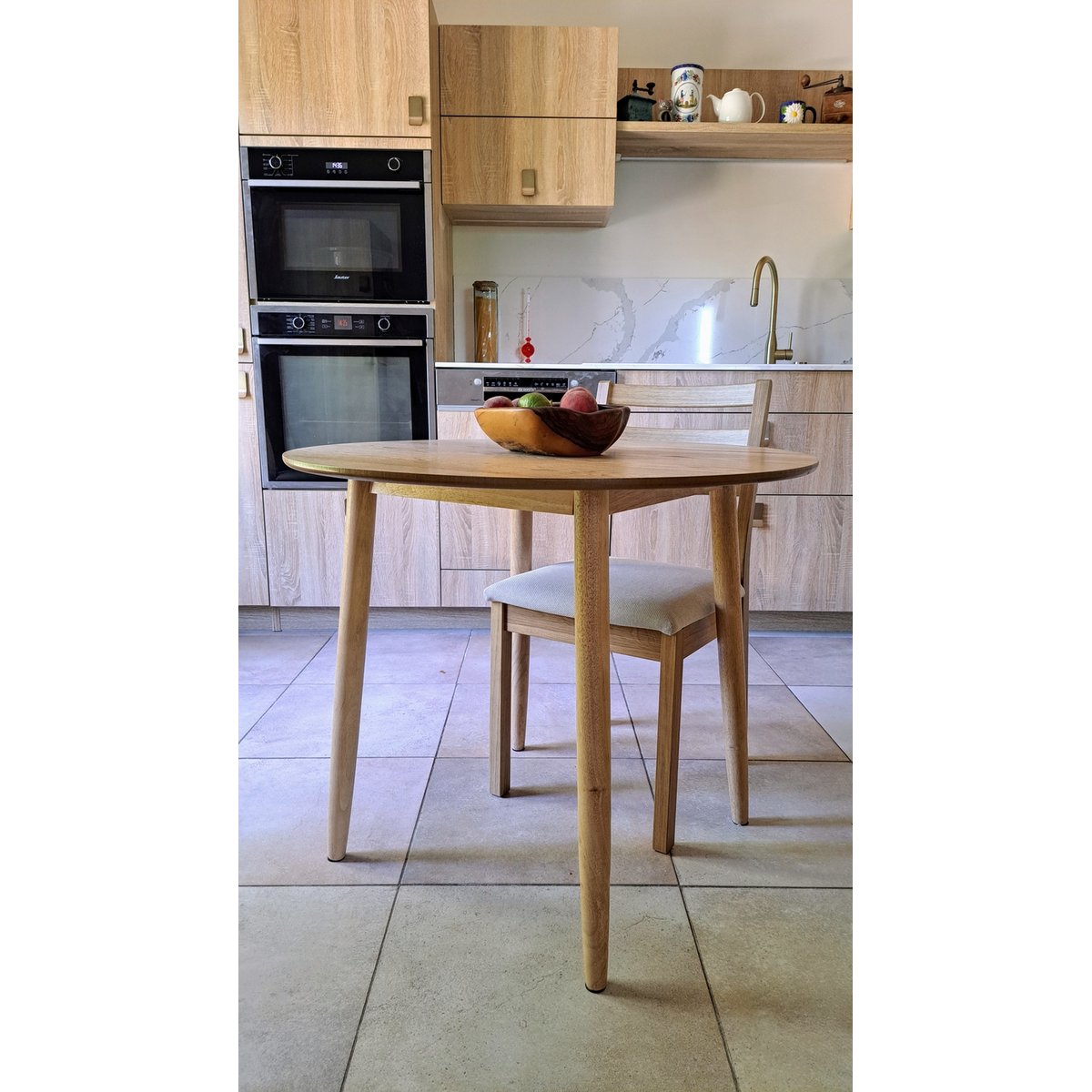 Table à manger 4 personnes en bois, TRADITION bois naturel, NORDLYS