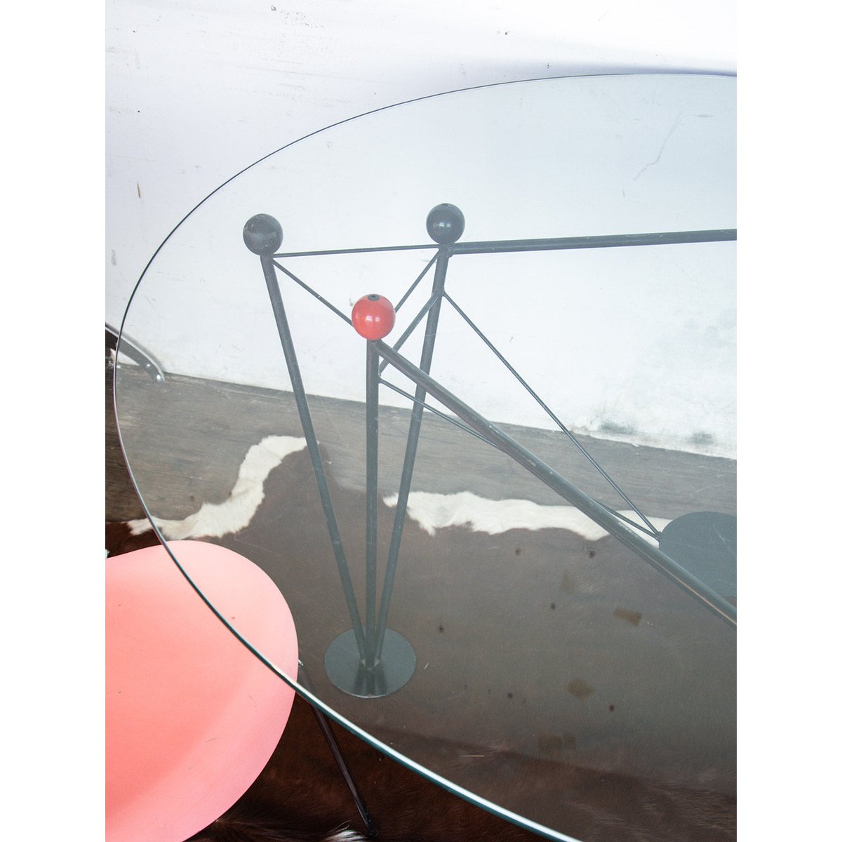 Table à manger en métal Karla N°60 - Bon état transparent, DEBONGOUT