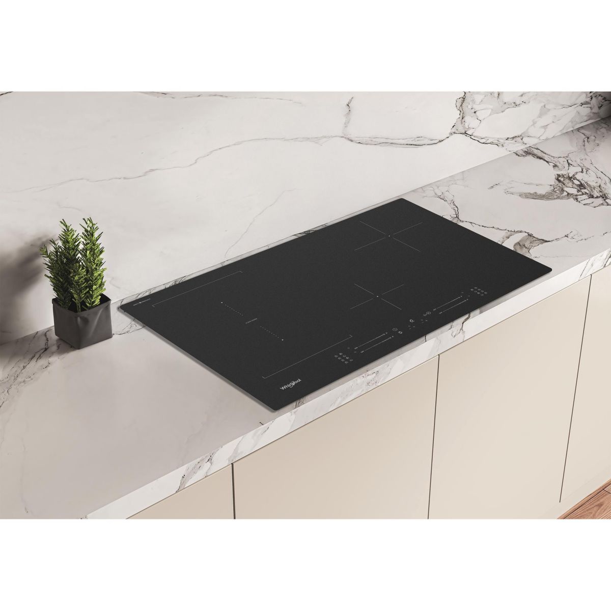 Plaque induction WLS3777NEBM  Matt protect couleur unique, WHIRLPOOL