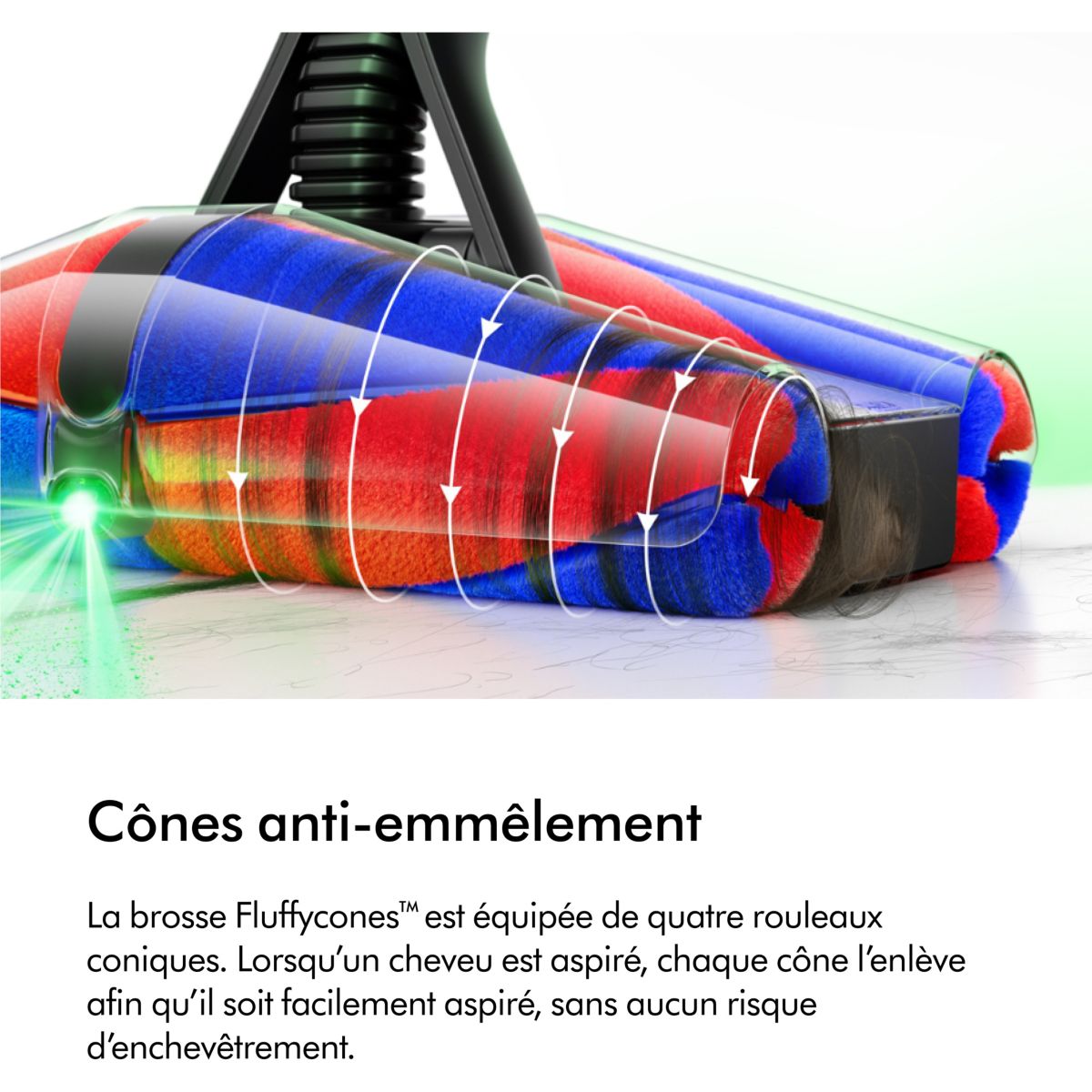 Aspirateur balai PencilVac Fluffycones couleur unique, DYSON