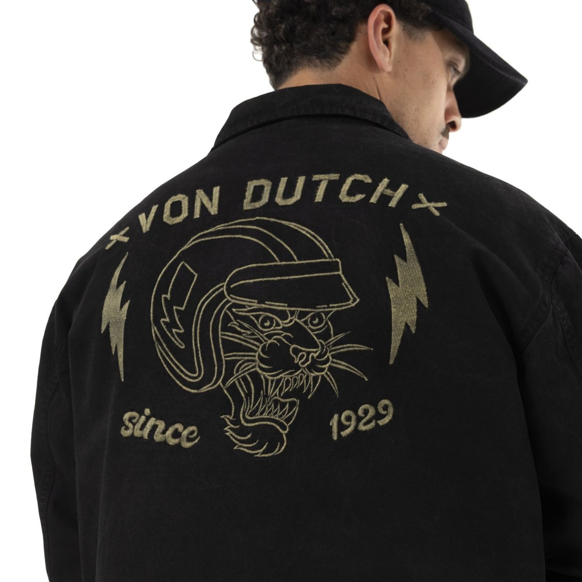 Veste coton GARY gris foncé/noir, VON DUTCH