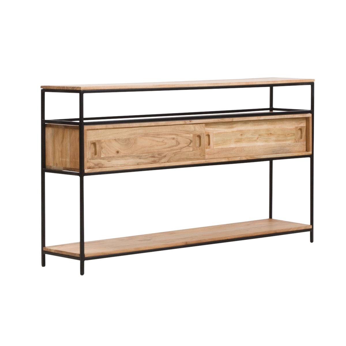 Console en bois d'acacia MONTRÉAL bois clair, MADE IN MEUBLES