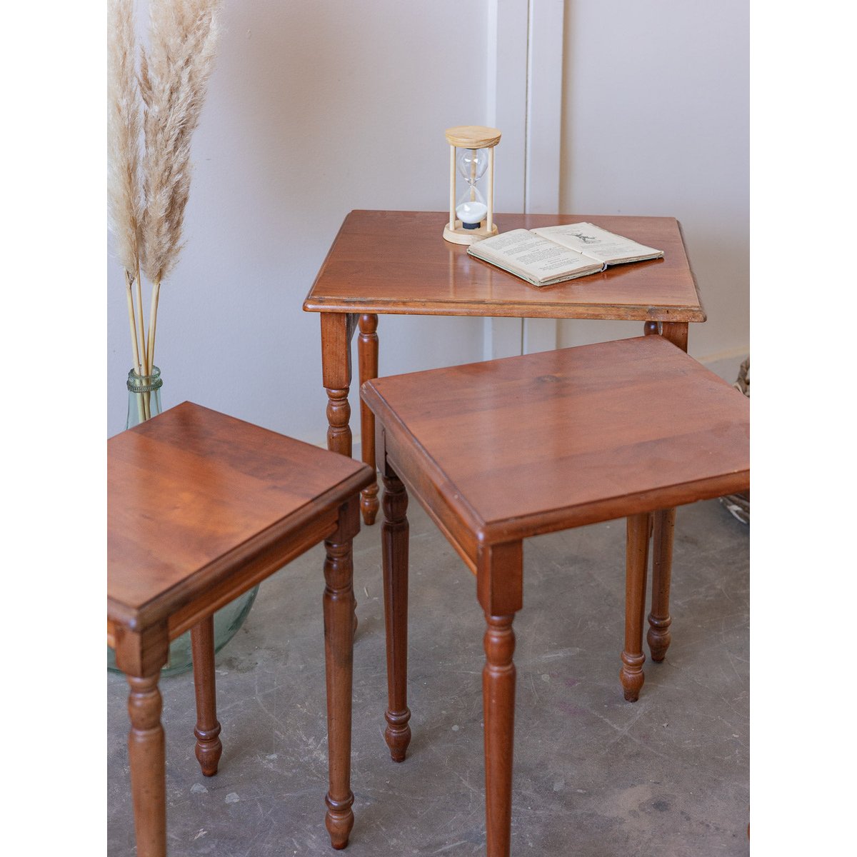3 tables gigognes Barbara N°202 - Bon état orange, DEBONGOUT