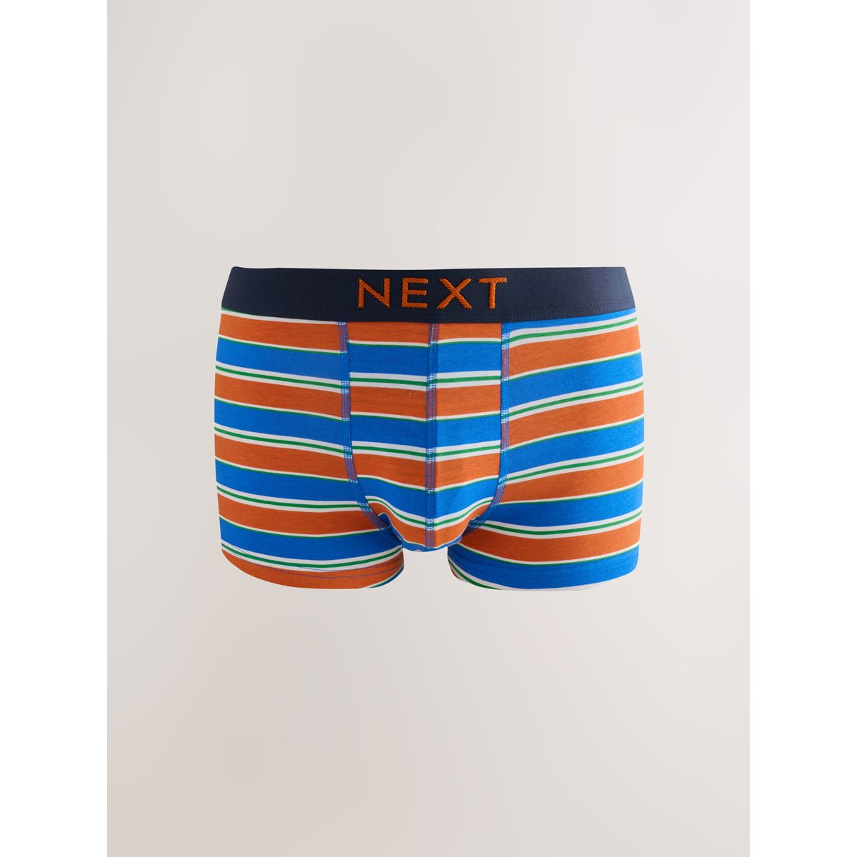 Boxer taille basse rayures vertes/bleues, NEXT