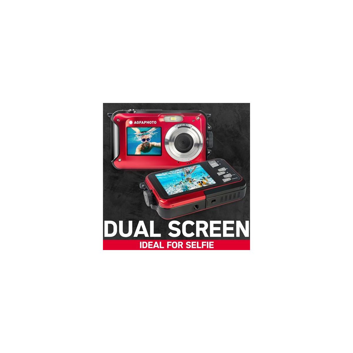 Appareil photo Compact PACK REALISHOT WATERPROOF WP8000 Ro rouge, AGFA