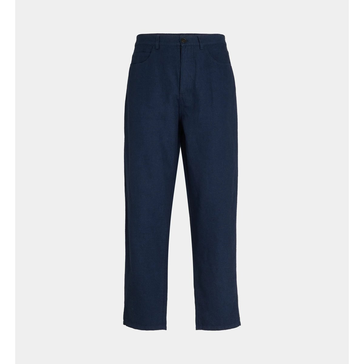 Pantalon rinpant droit en coton bleu gris, GALERIES LAFAYETTE