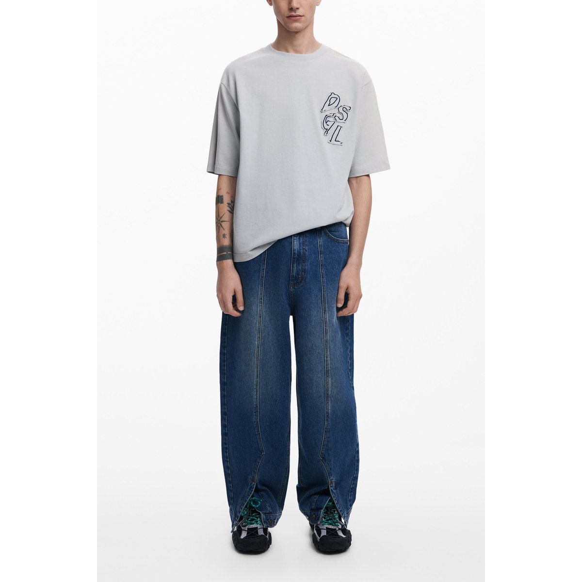 T-shirt en denim Mickey Mouse™ gris, DESIGUAL