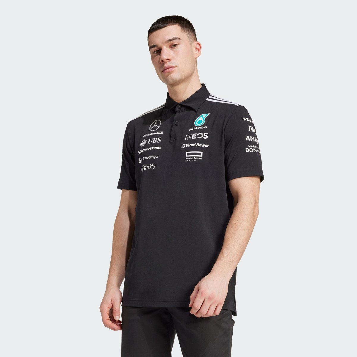 Polo D'équipe Mercedes - Amg Petronas Formula One Polo D'équipe Mercedes - Amg Petronas Formula One black / white, adidas Performance