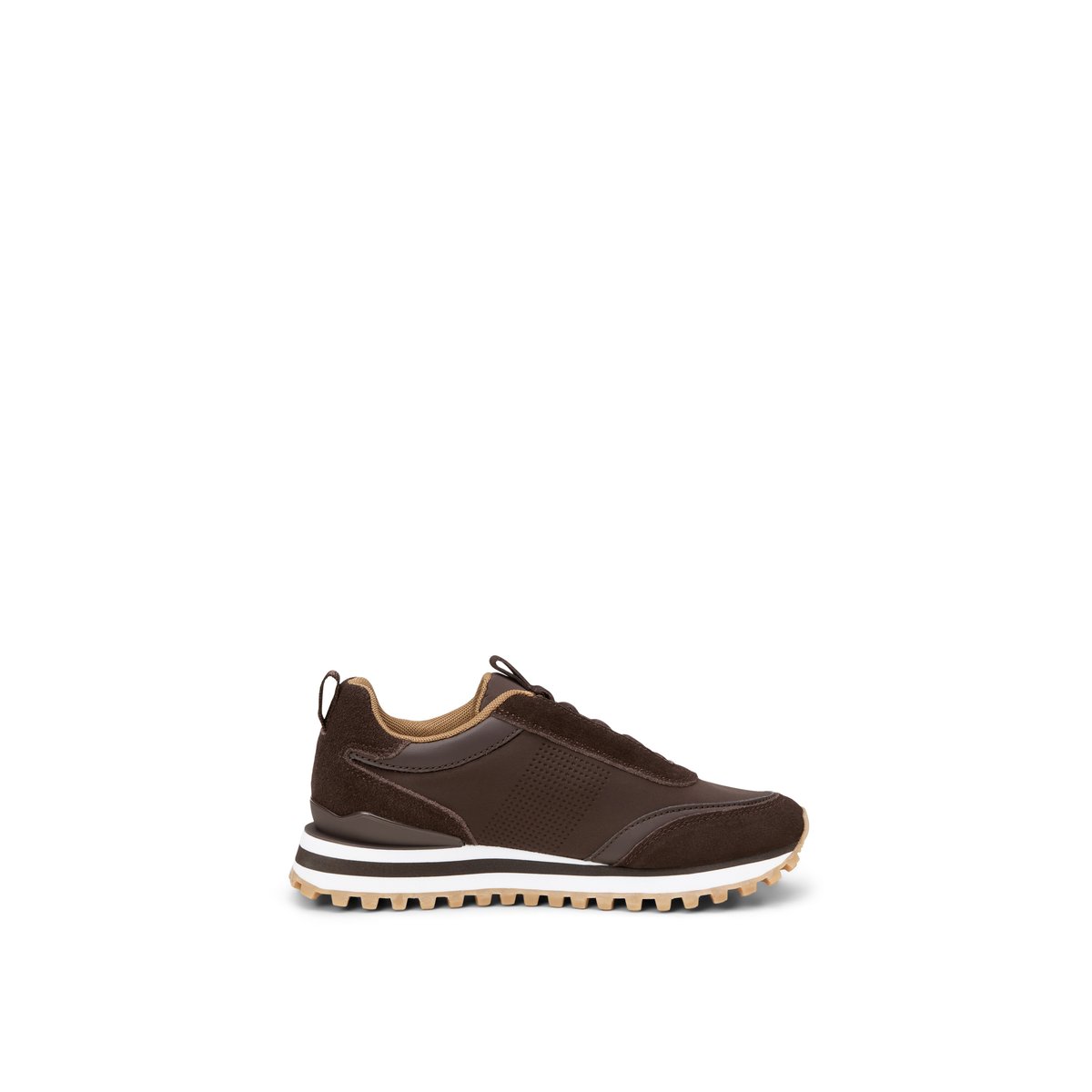 Baskets slip-on modèle Bjorna en cuir velours et néoprène beige, MARC O'POLO