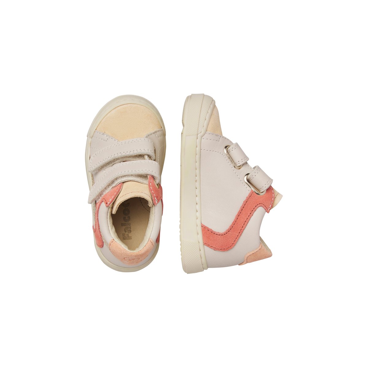 Baskets en cuir et en daim AVENISS 2 VL rose-beige-, FALCOTTO