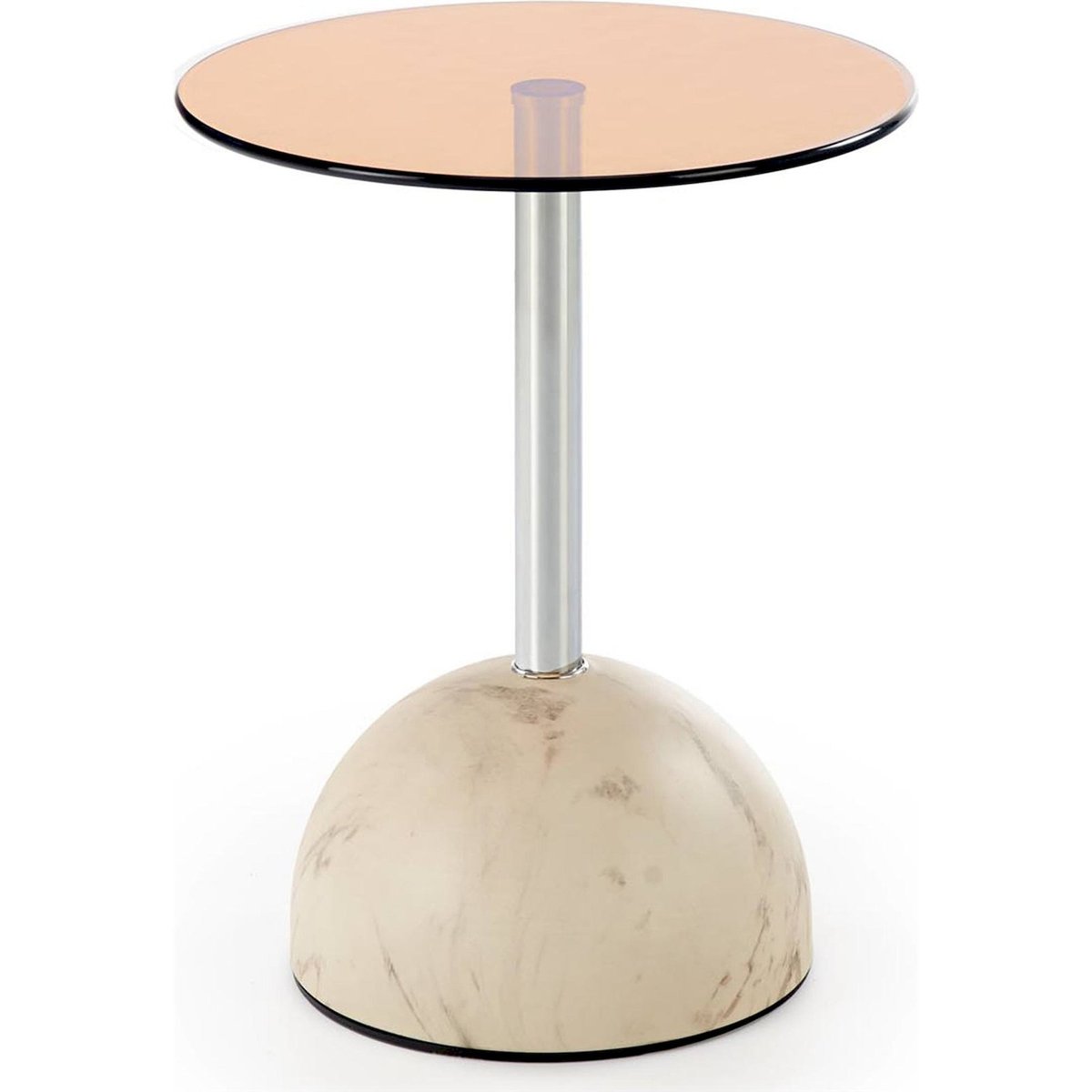 Table basse ronde CALVANE brun et beige, RECOLLECTION