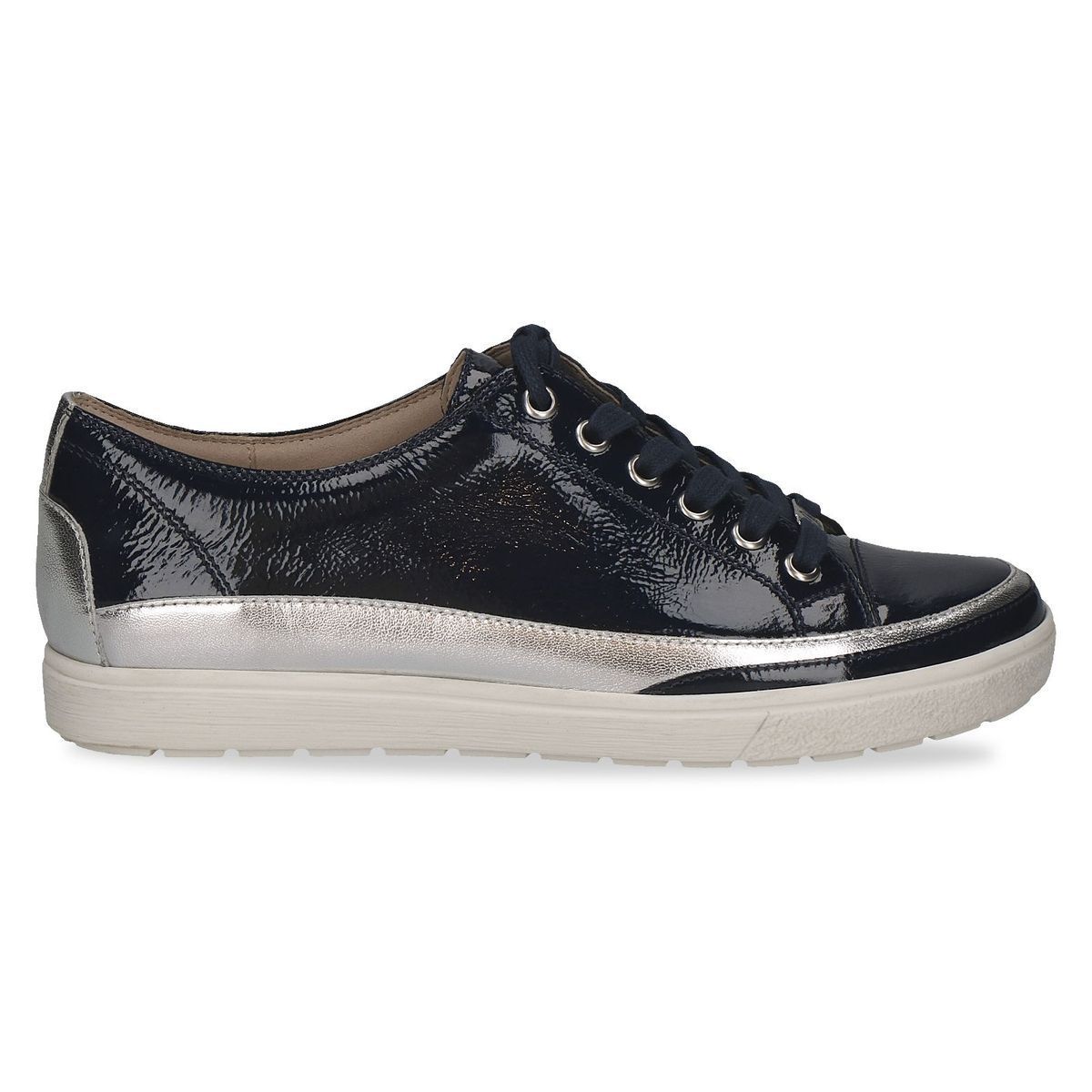Basket en cuir bleu blue océan combiné, CAPRICE