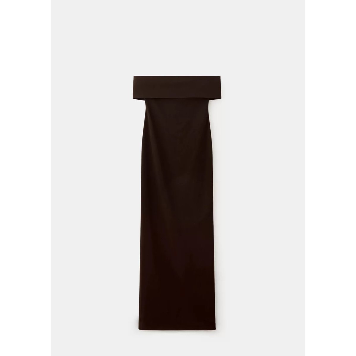 Robe épaules dénudées détail ouverture marron, MANGO