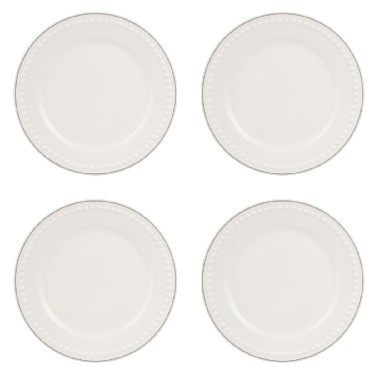 Set of 4 Signature Cake Plates white, MARY BERRY