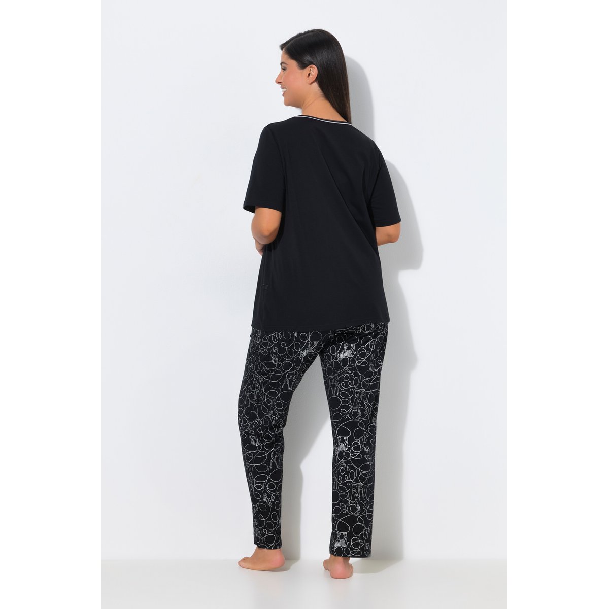 Pyjama, motif zèbre noir, ULLA POPKEN