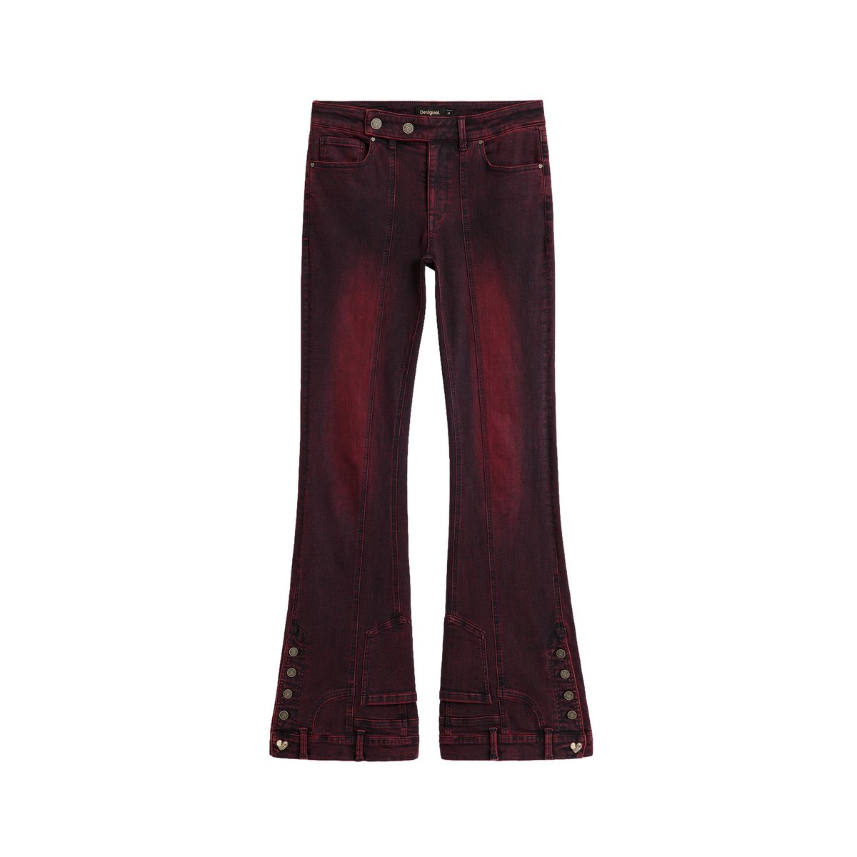 Jean flare rouge, DESIGUAL