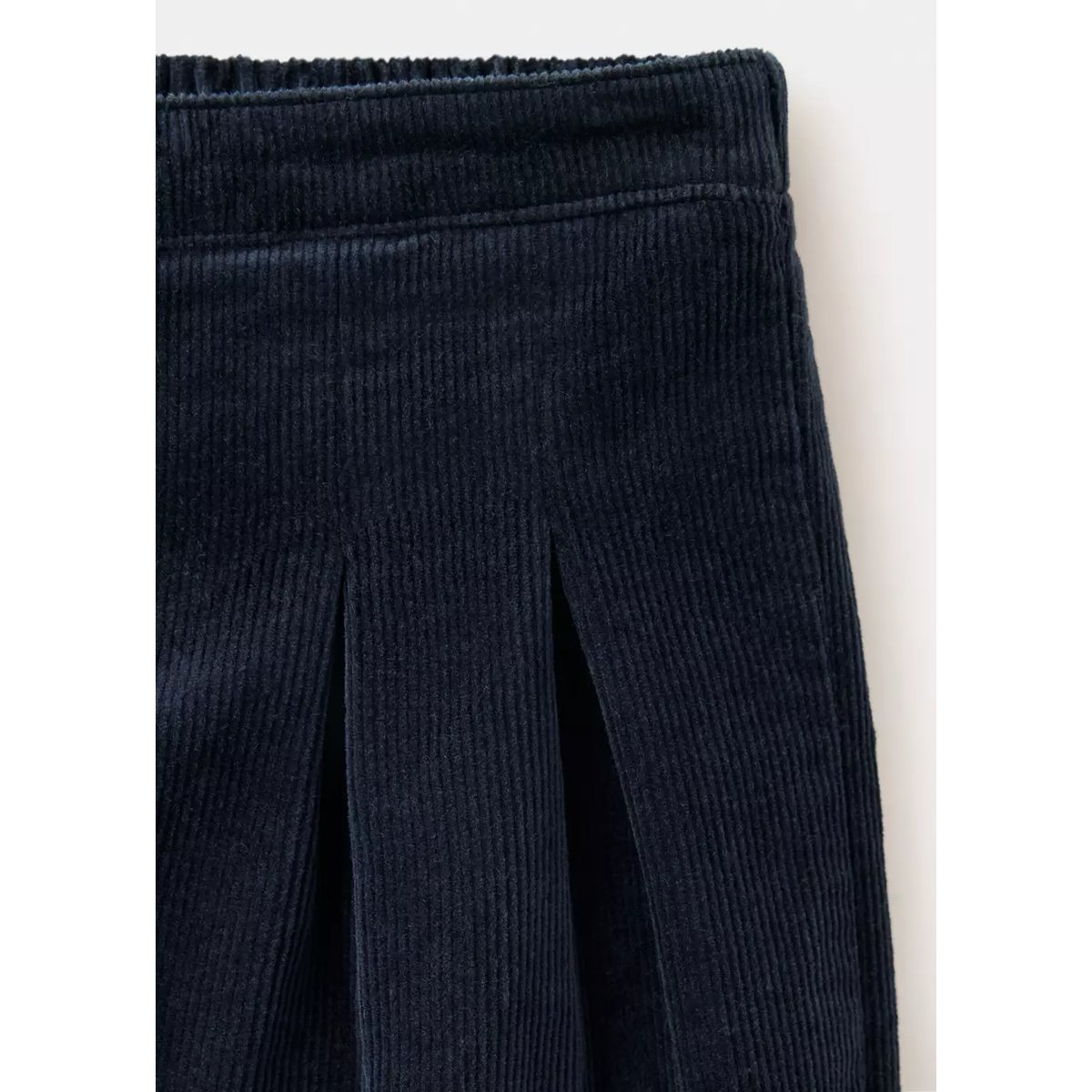 Pantalon en velours côtelé avec pinces bleu marine, MANGO BABY