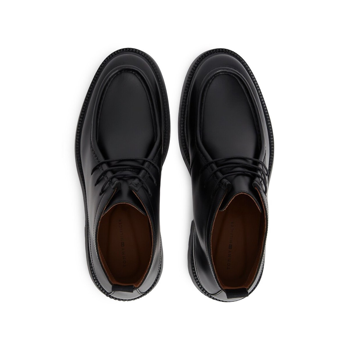Botas chukka em pele preto , TOMMY HILFIGER