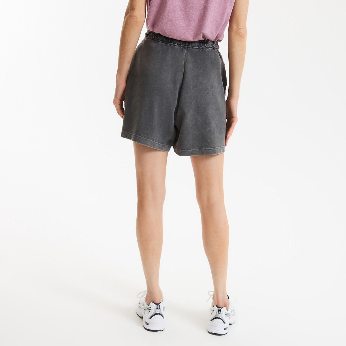 Short en molleton, taille élastiquée gris anthracite, LA REDOUTE COLLECTIONS