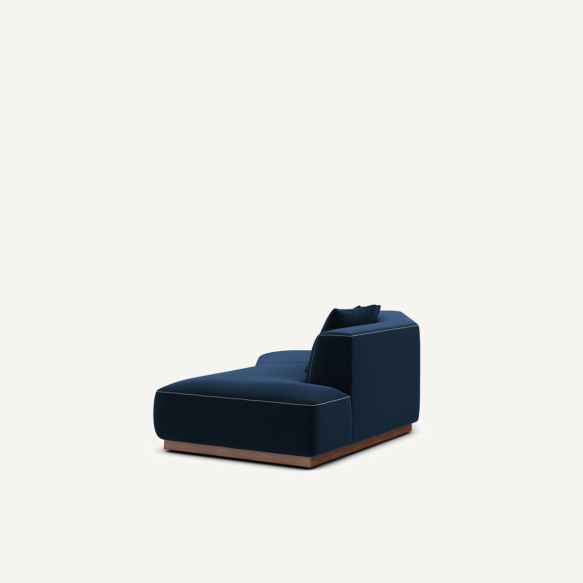Demi-canapé droit en velours, JACOPO bleu nuit, AM.PM