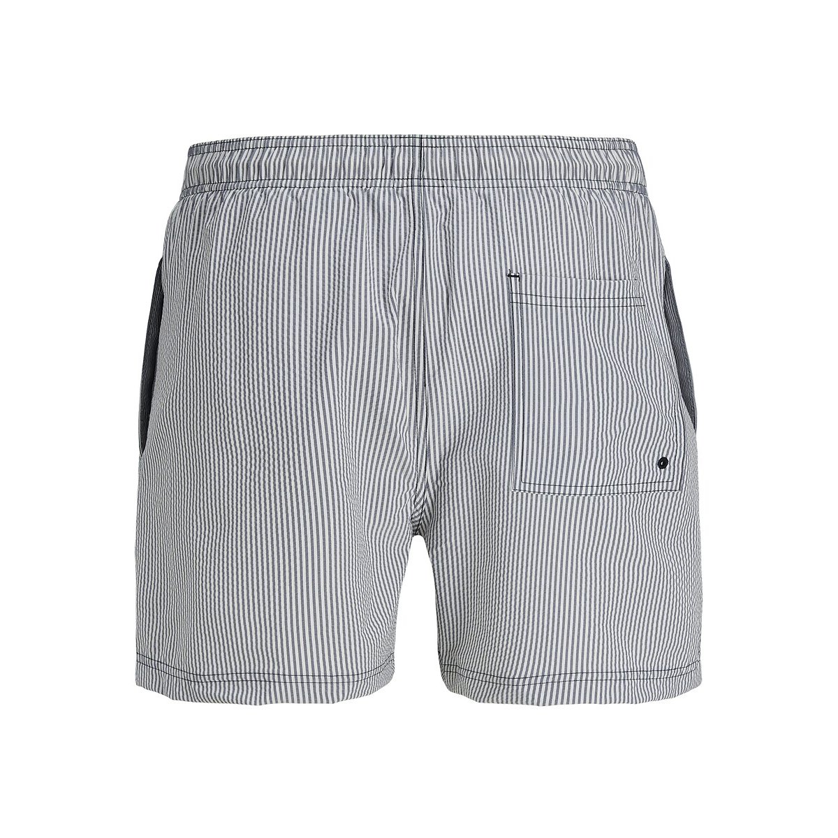Short de bain en seersucker bleu marine, JACK & JONES