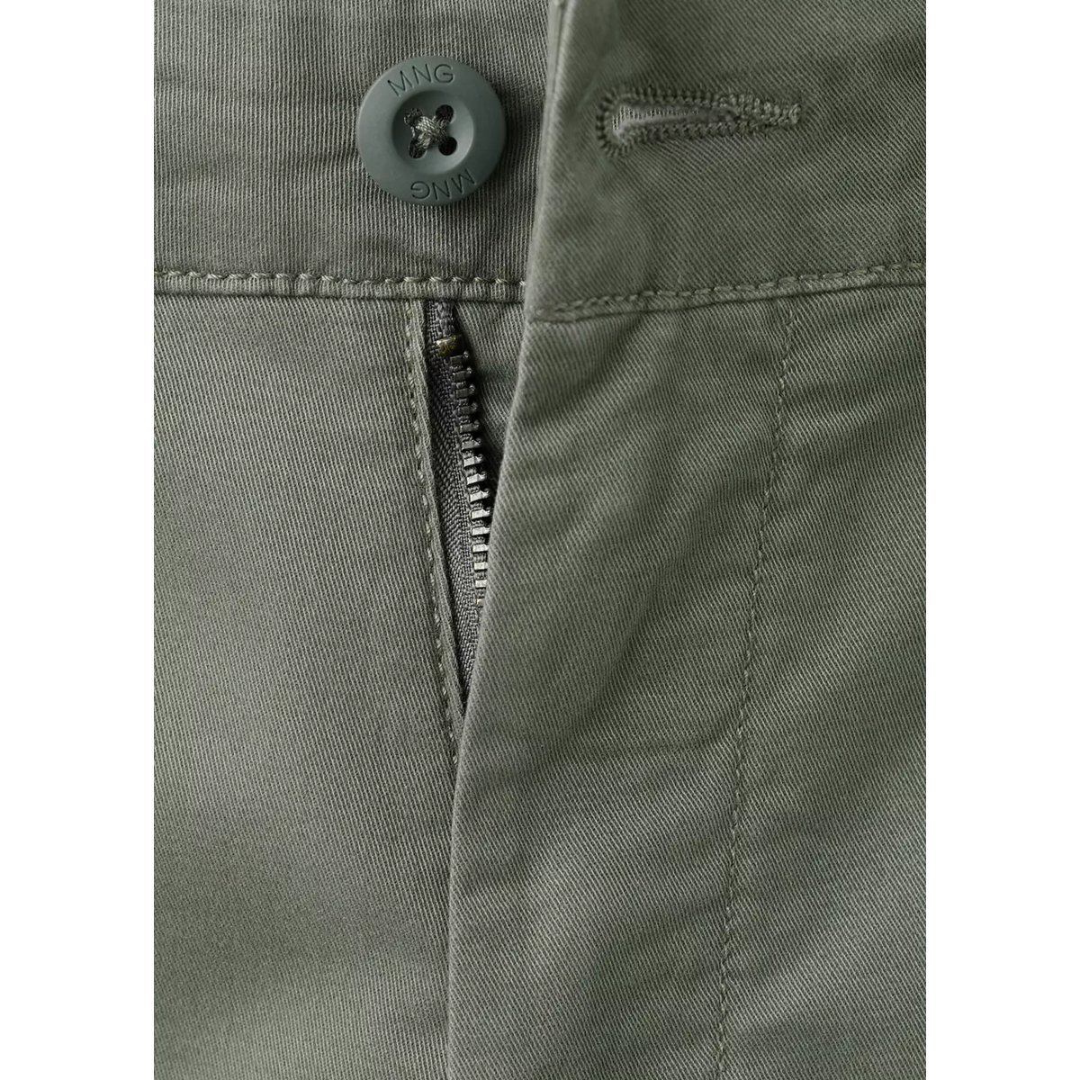 Pantalon chino uni kaki, MANGO TEEN
