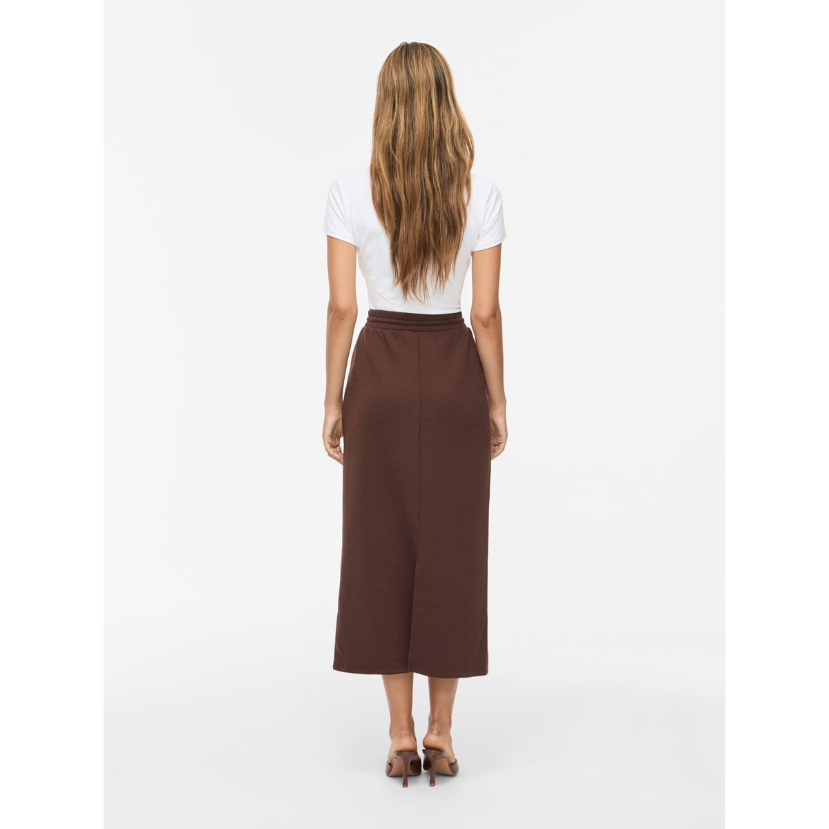 Jupe Mi-Longue marron - coffee bean1, VILA