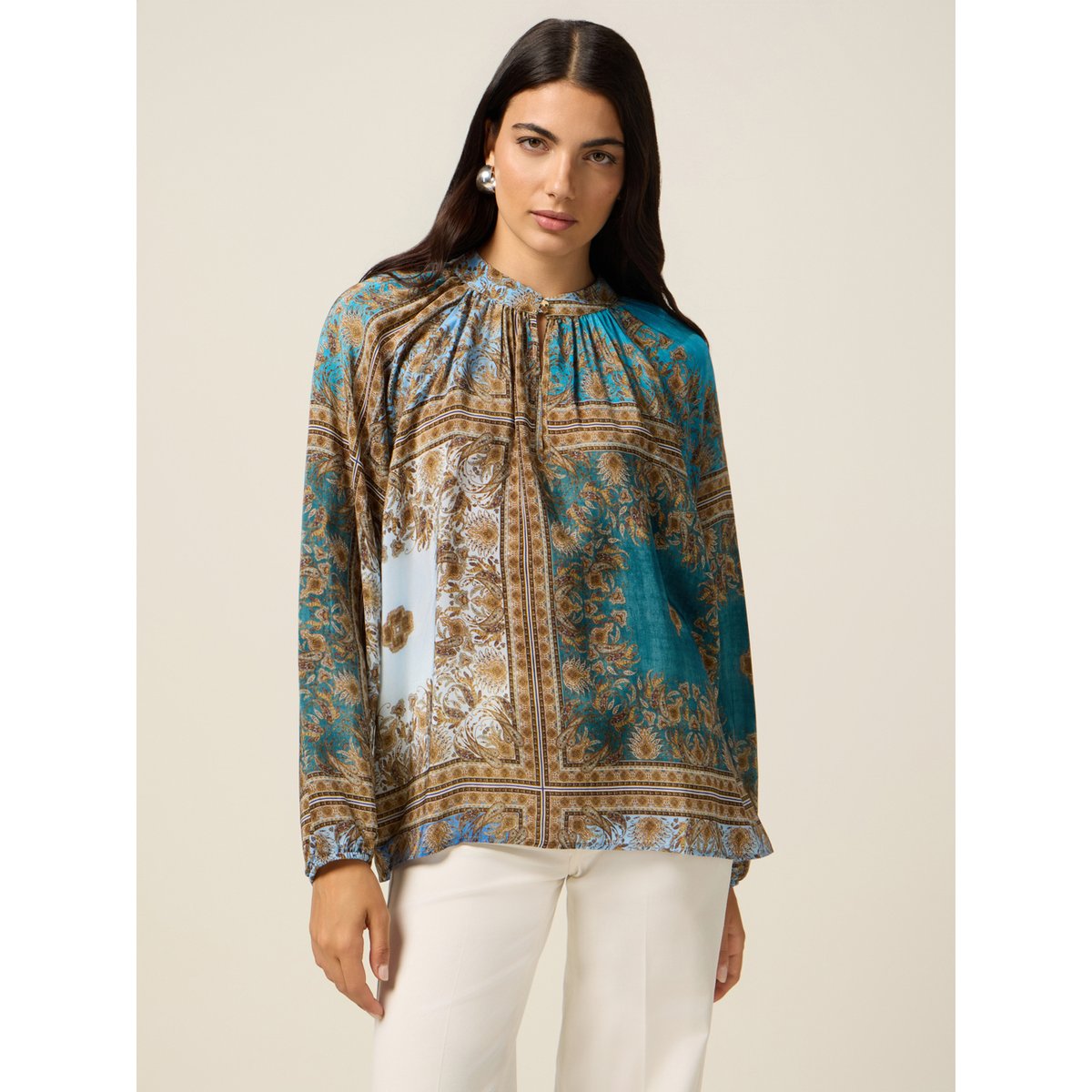 Chemisier fantaisie light - blue, OLTRE