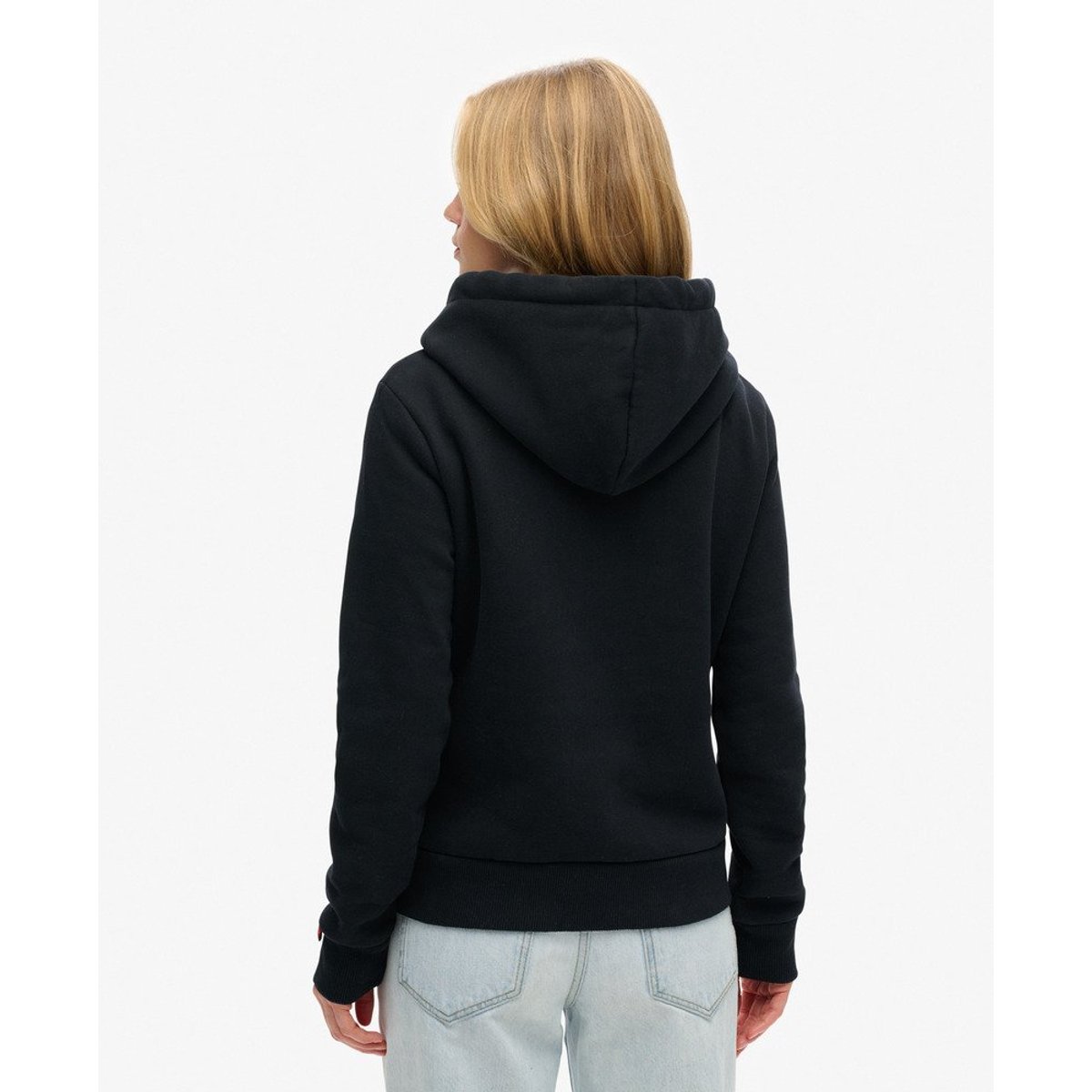 Sweat à capuche métallisé Athletic noir, SUPERDRY