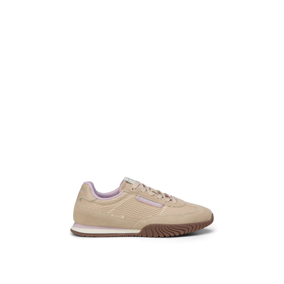 Baskets Modèle Gustafina en cuir et polyester beige, MARC O'POLO