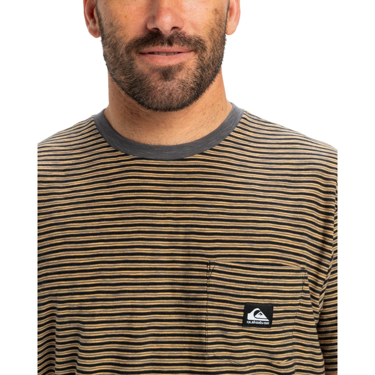 T-shirt à manches courtes KENTIN noir blackkentinstripes, QUIKSILVER