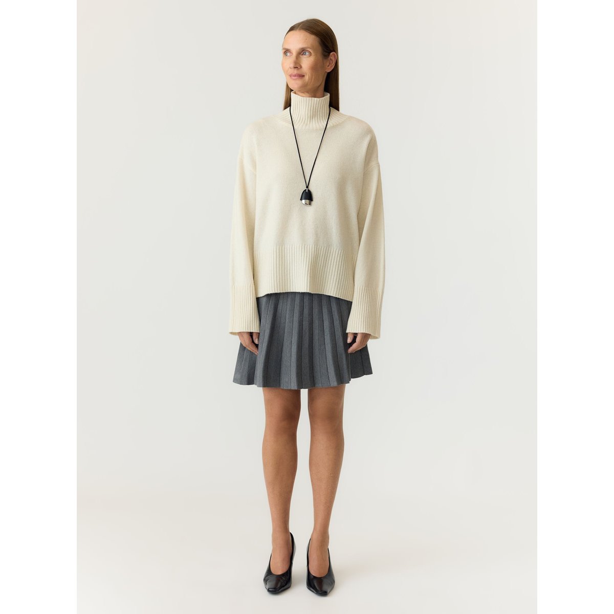 Jupe gris - medium grey melange1, YAS