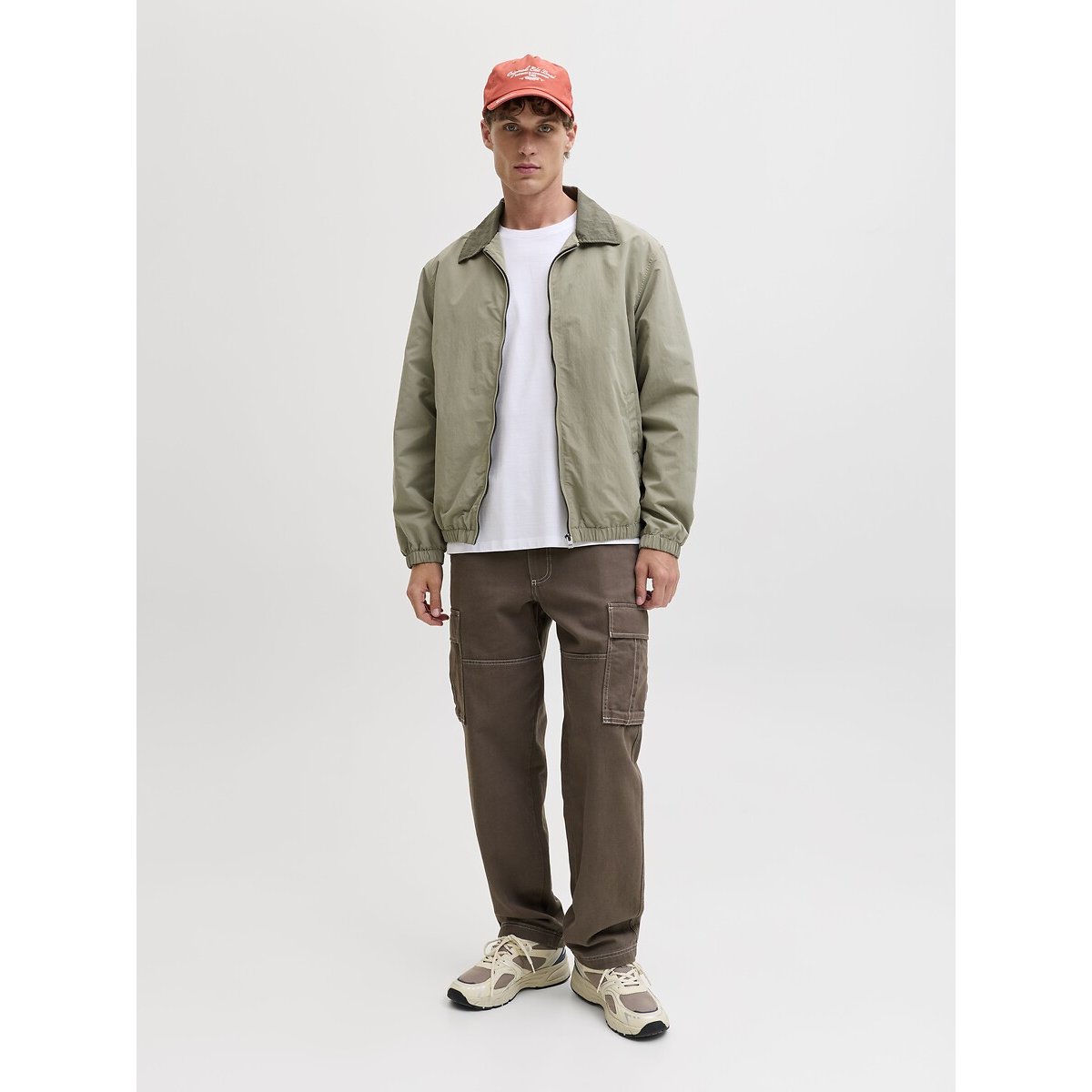 Zip-Up Jacket with Collar khaki, JACK & JONES