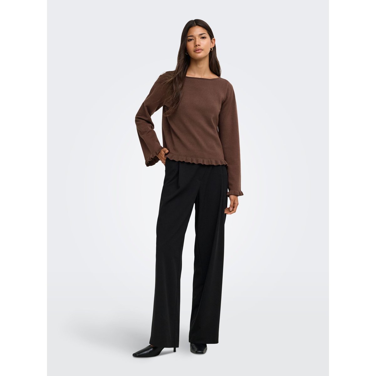 Pull En Maille coffee bean, ONLY