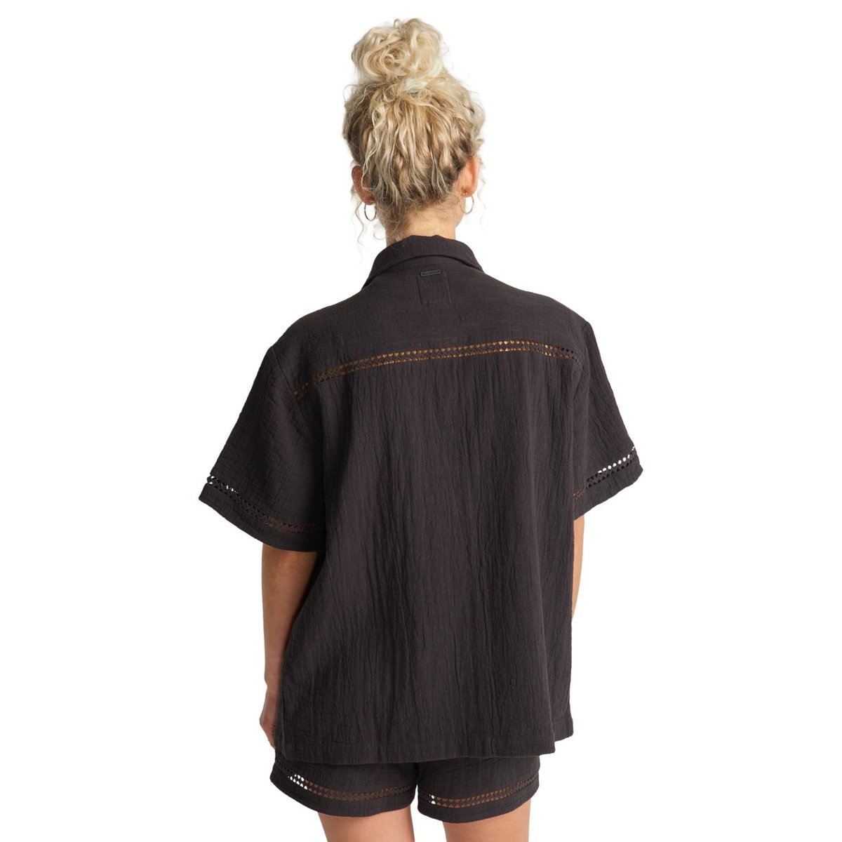 Chemise manches courtes SUMMERS END noir black sands, BILLABONG
