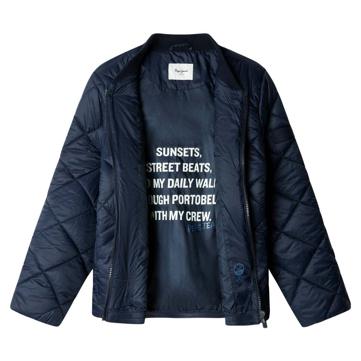 Veste Bomber Matelassée Coupe Regular bleu dulwich, PEPE JEANS